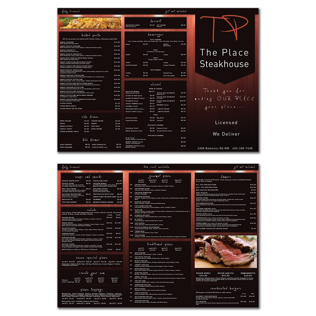 Restaurant Menus